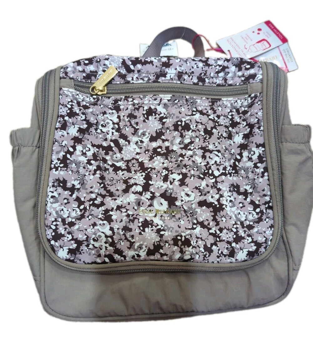 NWT Isaac Mizrahi Toiletry Hanging Travel Bag Organization Floral